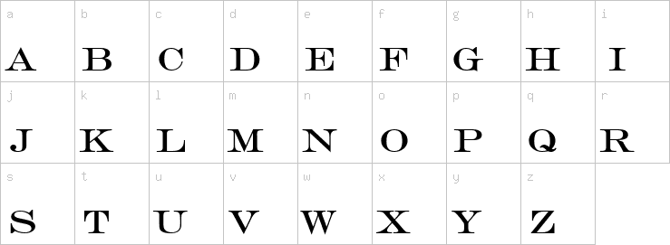 Lowercase characters