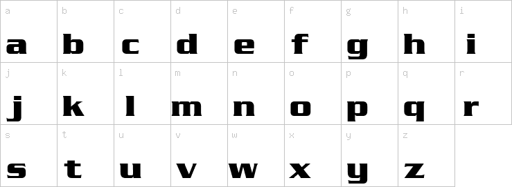 Lowercase characters