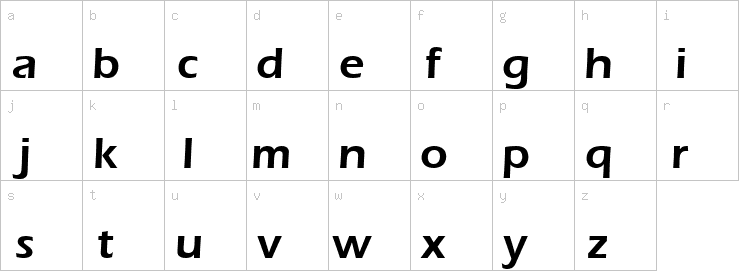 Lowercase characters