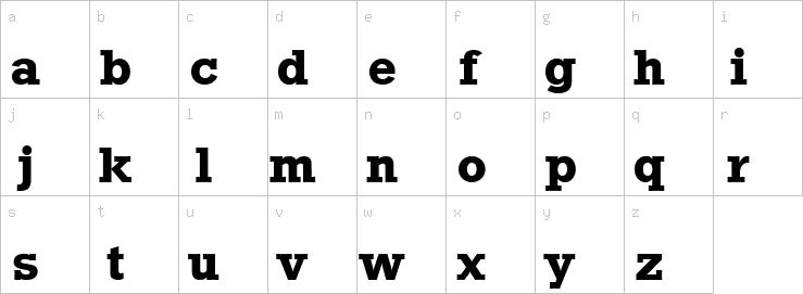 Lowercase characters