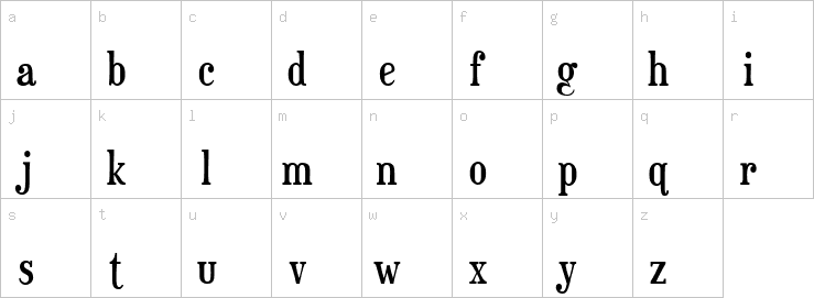 Lowercase characters