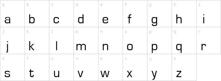 Lowercase characters