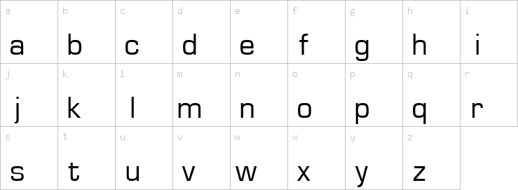 Lowercase characters