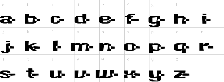 Lowercase characters