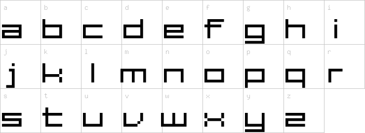 Lowercase characters