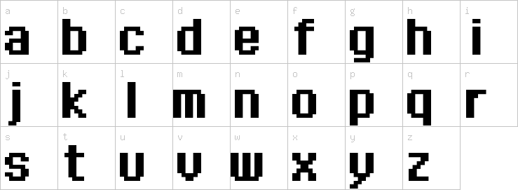 Lowercase characters