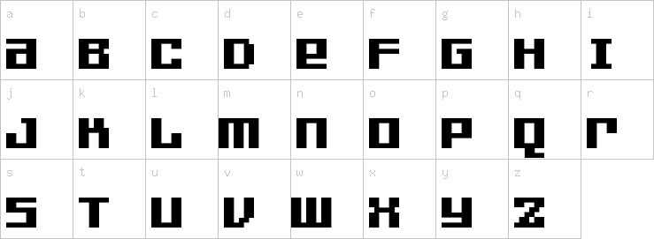 Lowercase characters