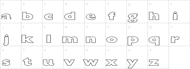 Lowercase characters