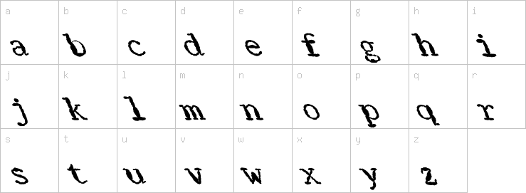 Lowercase characters