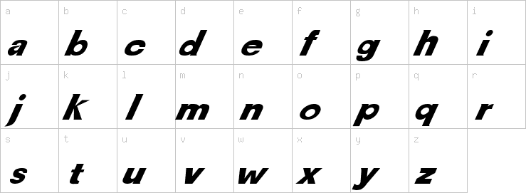 Lowercase characters