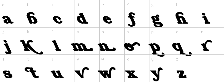 Lowercase characters