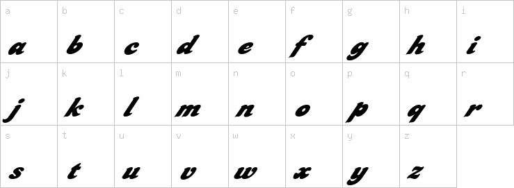 Lowercase characters