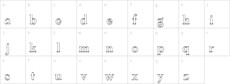 Lowercase characters