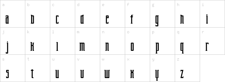 Lowercase characters