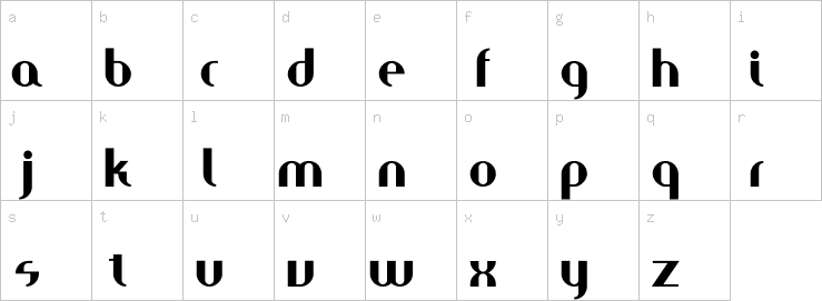 Lowercase characters