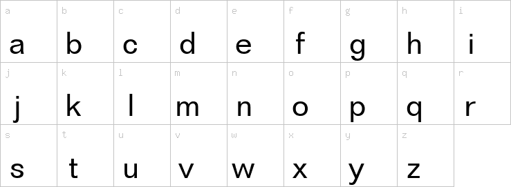 Lowercase characters