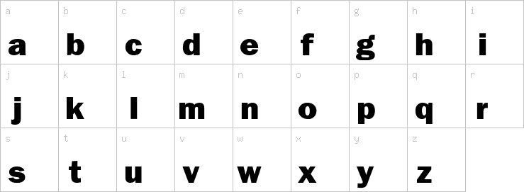 Lowercase characters