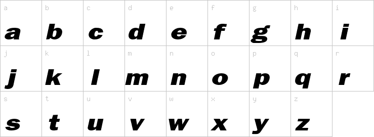 Lowercase characters