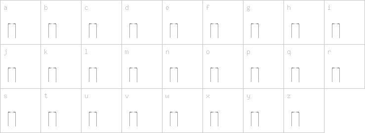 Lowercase characters