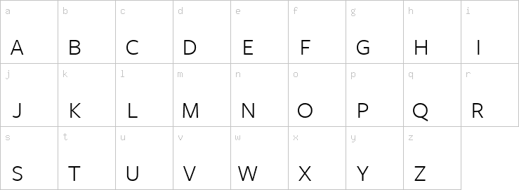 Lowercase characters