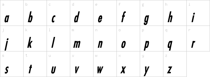 Lowercase characters