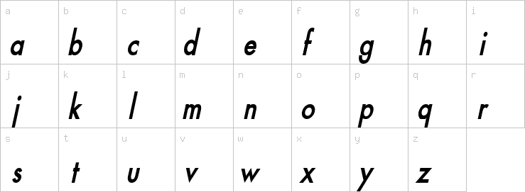 Lowercase characters