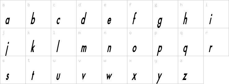 Lowercase characters