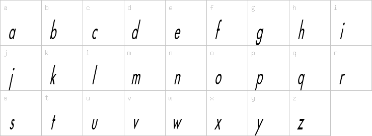 Lowercase characters