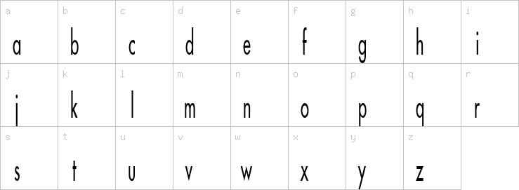 Lowercase characters