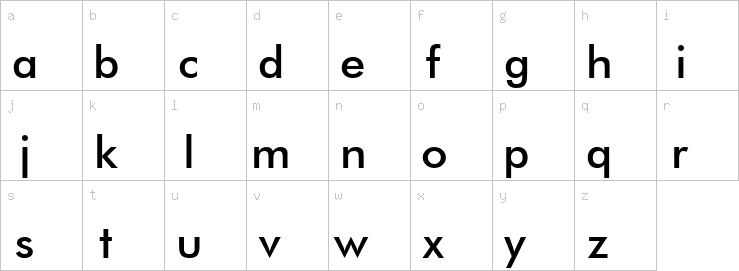 Lowercase characters