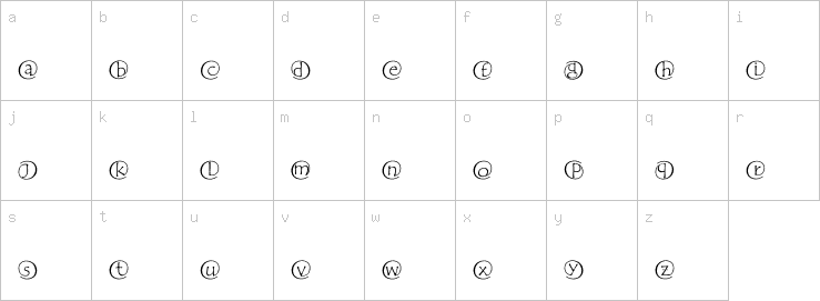 Lowercase characters