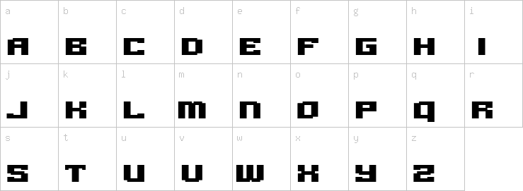 Lowercase characters