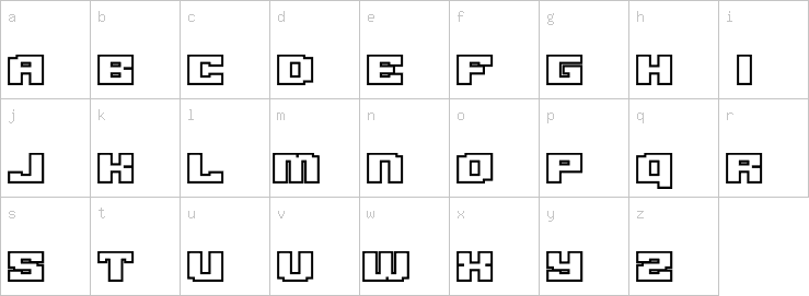 Lowercase characters