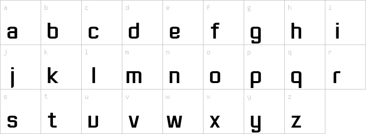 Lowercase characters