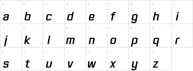 Lowercase characters