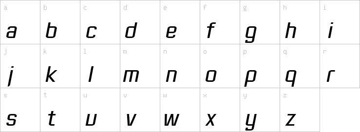 Lowercase characters