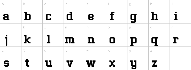 Lowercase characters