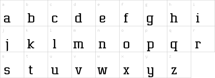 Lowercase characters