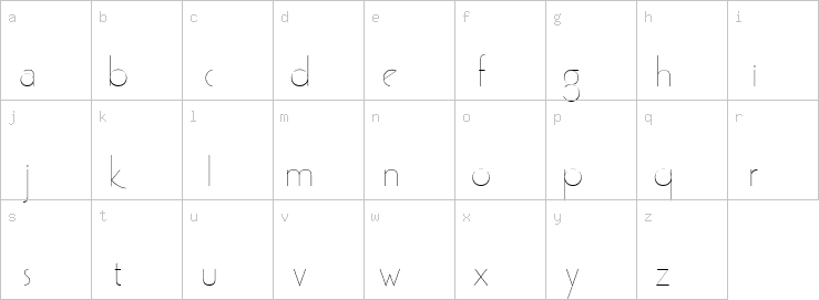 Lowercase characters