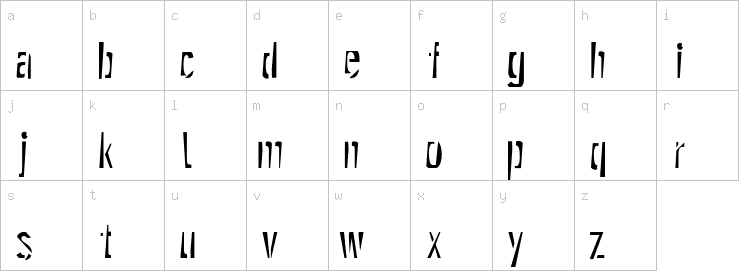 Lowercase characters