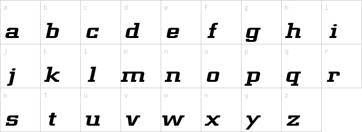 Lowercase characters