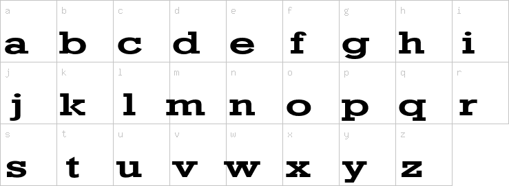 Lowercase characters