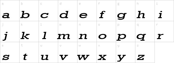 Lowercase characters