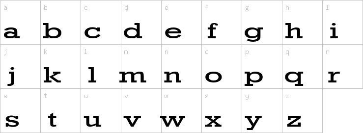 Lowercase characters