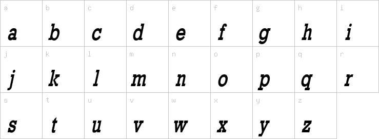 Lowercase characters