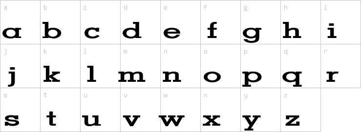 Lowercase characters