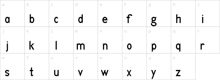 Lowercase characters