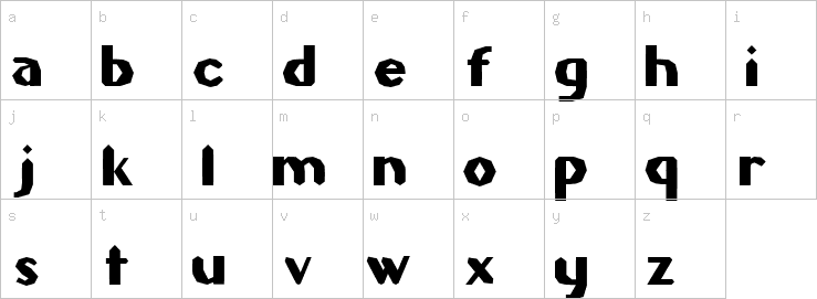 Lowercase characters