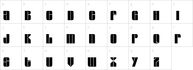 Lowercase characters