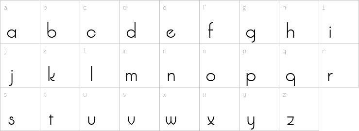 Lowercase characters